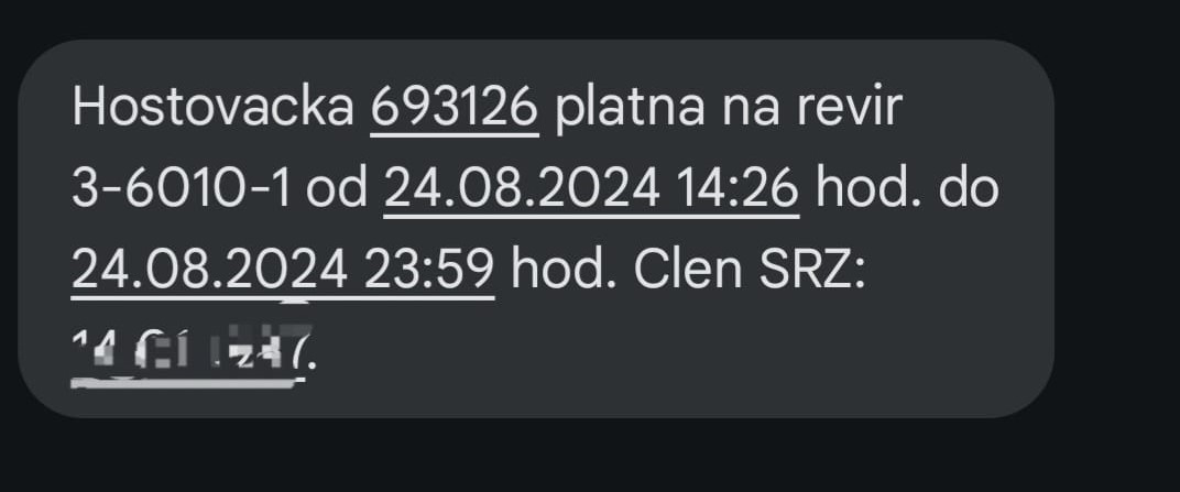 Členovia RS si môžu bez problémov a na mieste počas kontroly overiť pravosť a platnosť čísla sms hosťovacieho povolenia zapísaného do Záznamu o dochádzke k vode a úlovkoch cez vlastný mobilný telefón.&nbsp;